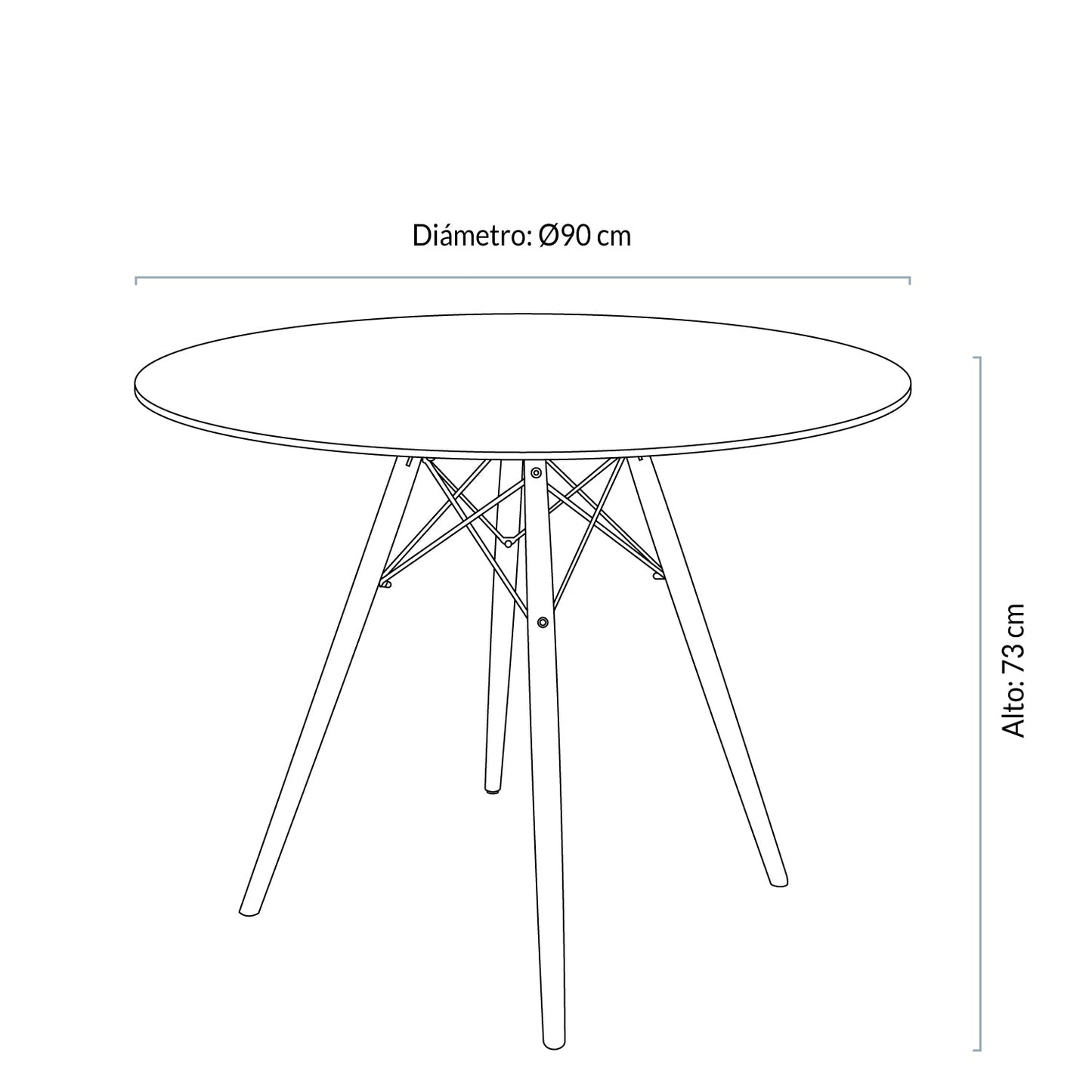 Cargar imagen en el visor de la galería, mesa-redonda-de-comedor-tendar-90-blanco-form-design
