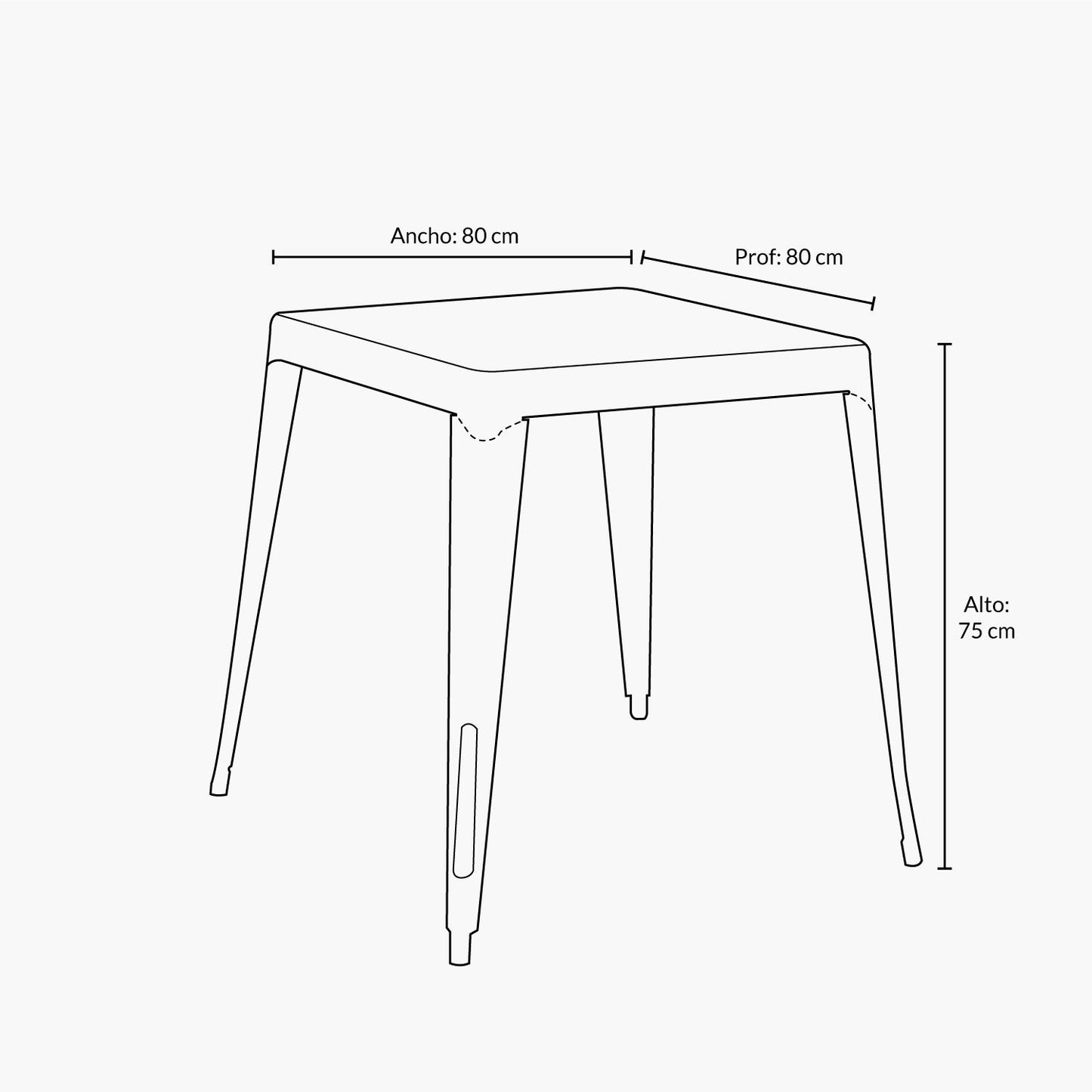Mesa comedor metalica Tolix Form Design