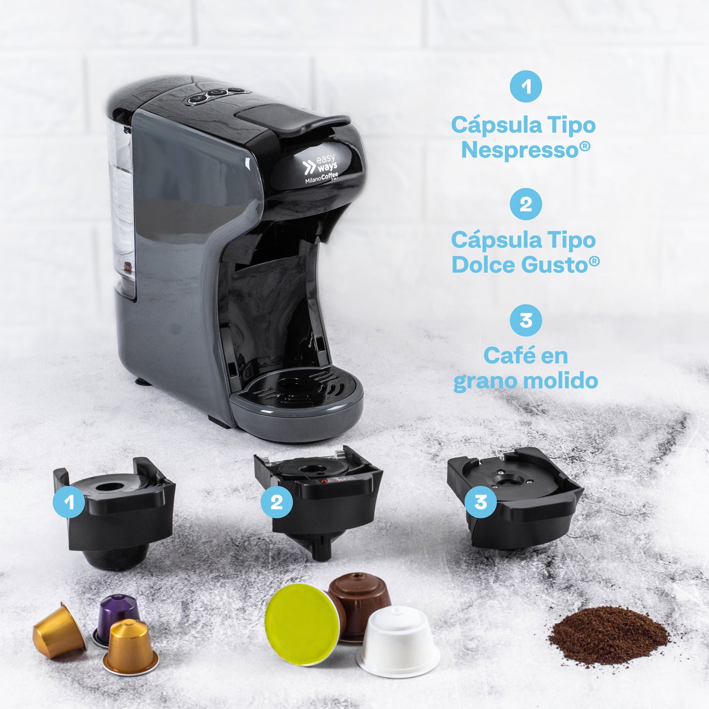 cafetera-expresso-milano-coffee-3-en-1-gris