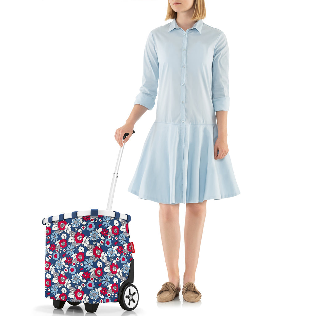 Carro de Compras premium Carrycruiser florist indigo Reisenthel