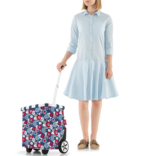 Carro de Compras premium Carrycruiser florist indigo Reisenthel