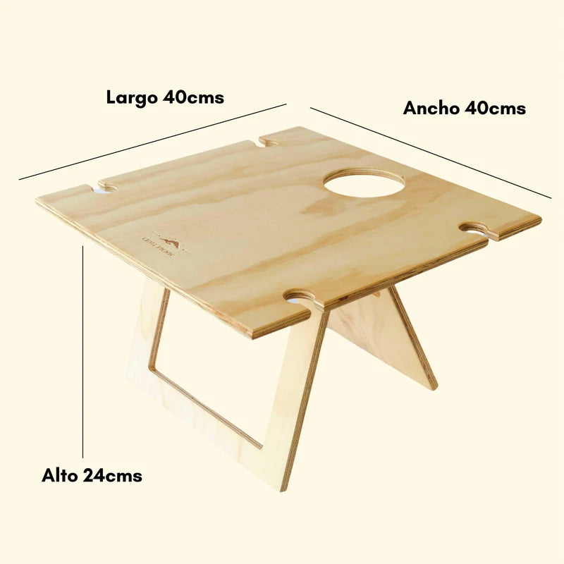 Mesa Bondi Roble Rojo Chill Picnic