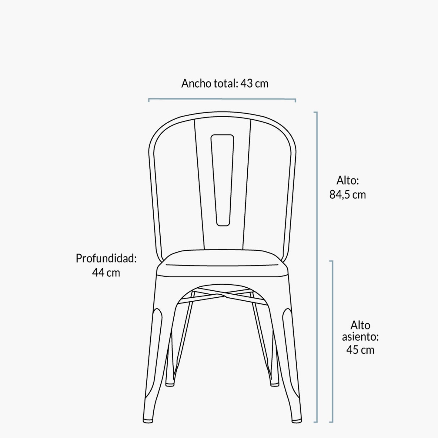 Cargar imagen en el visor de la galería, pack-4-sillas-tolix-asiento-metal-cobre-form-design
