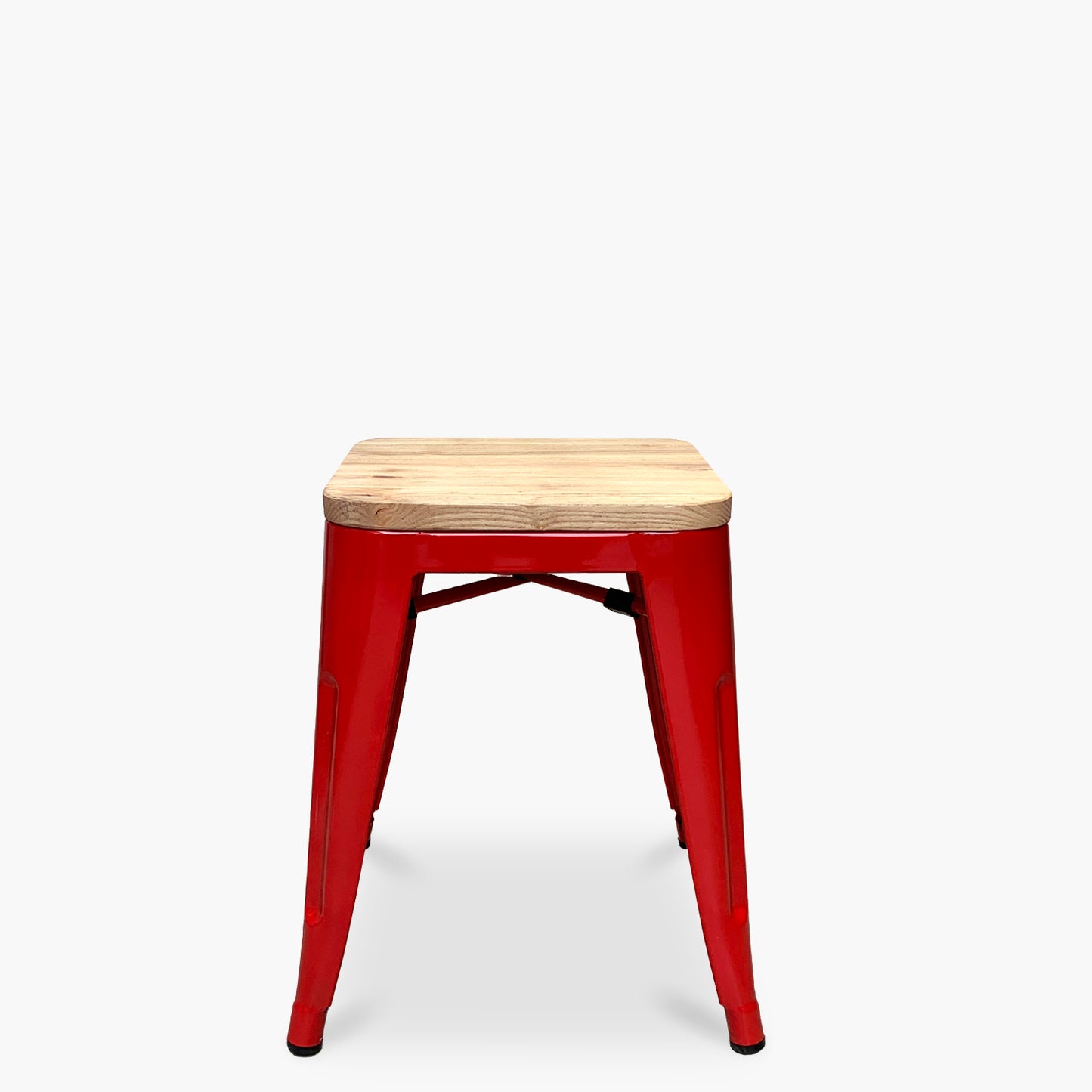 Piso Tolix Asiento Madera Rojo Form Design