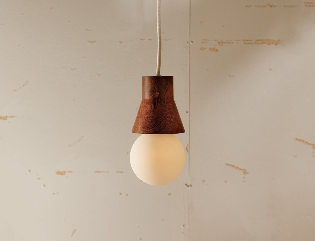 Lámpara de colgar B02 Madera de Espino 10 x 10 x 20 cm