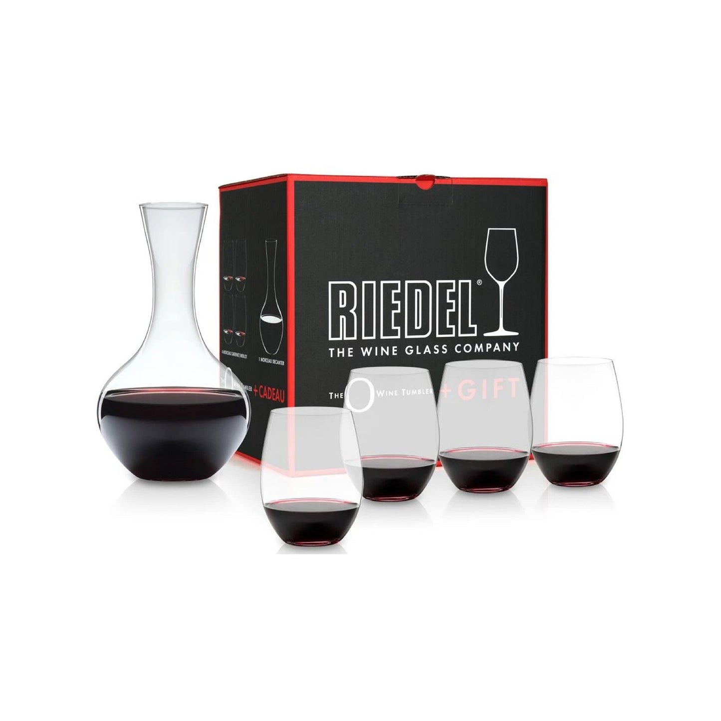 Set 4 Copas 'O' + Decantador Riedel