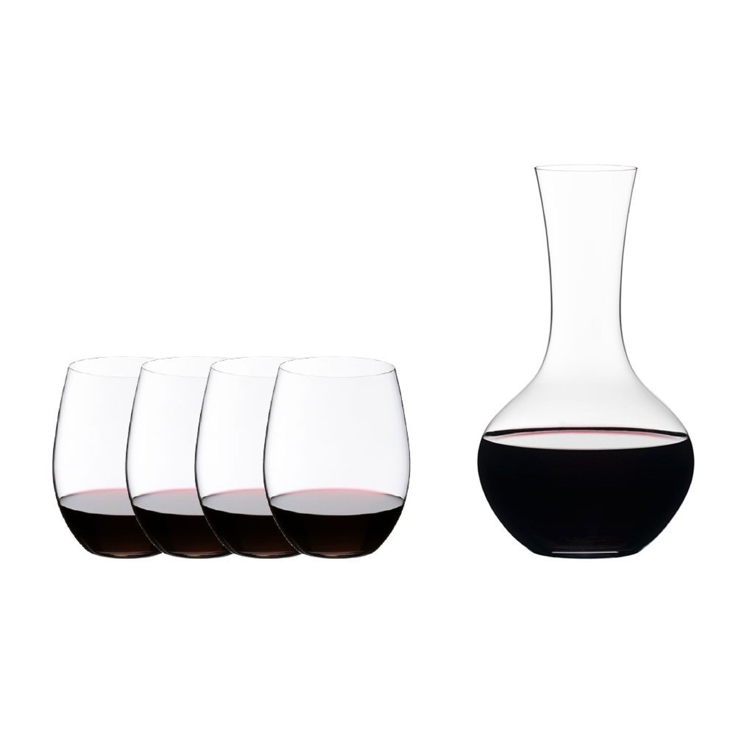 Set 4 Copas 'O' + Decantador Riedel