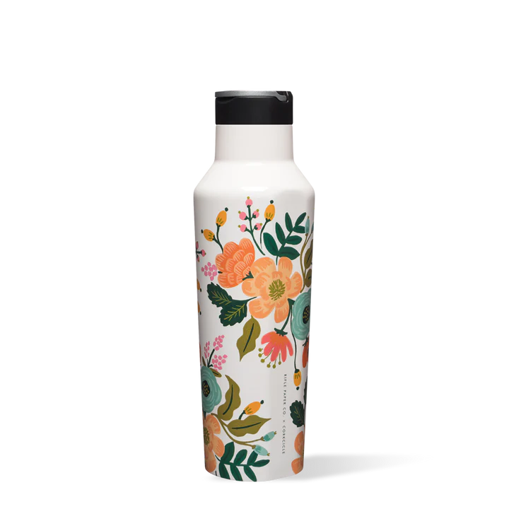 Botella Térmica Sport 600ml Designer Paper Gloss Cream Lively Floral Corkcicle