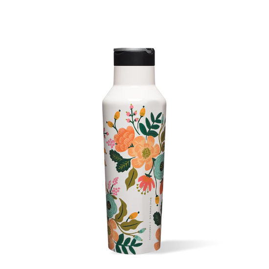 Botella Térmica Sport 600ml Designer Paper Gloss Cream Lively Floral Corkcicle