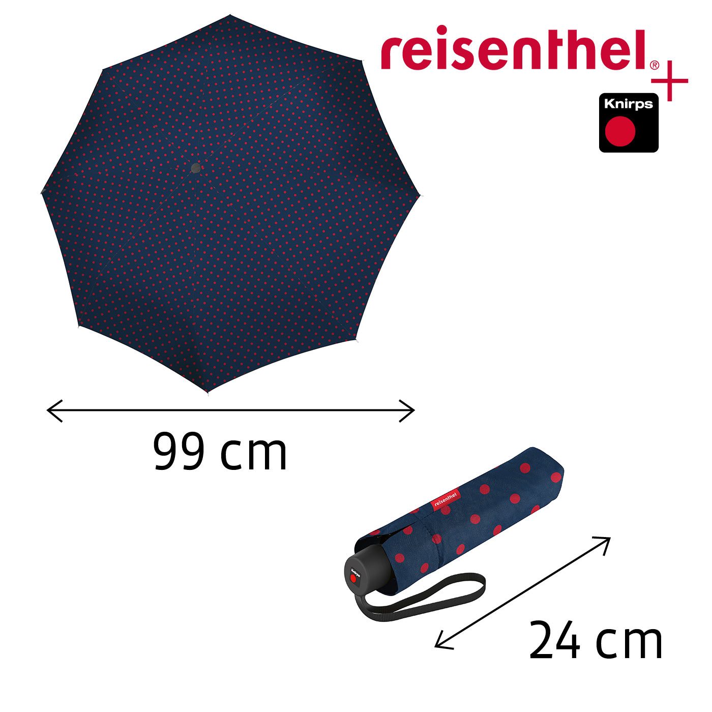 paraguas-umbrella-pocket-classic-mixed-dots-red-reisenthel