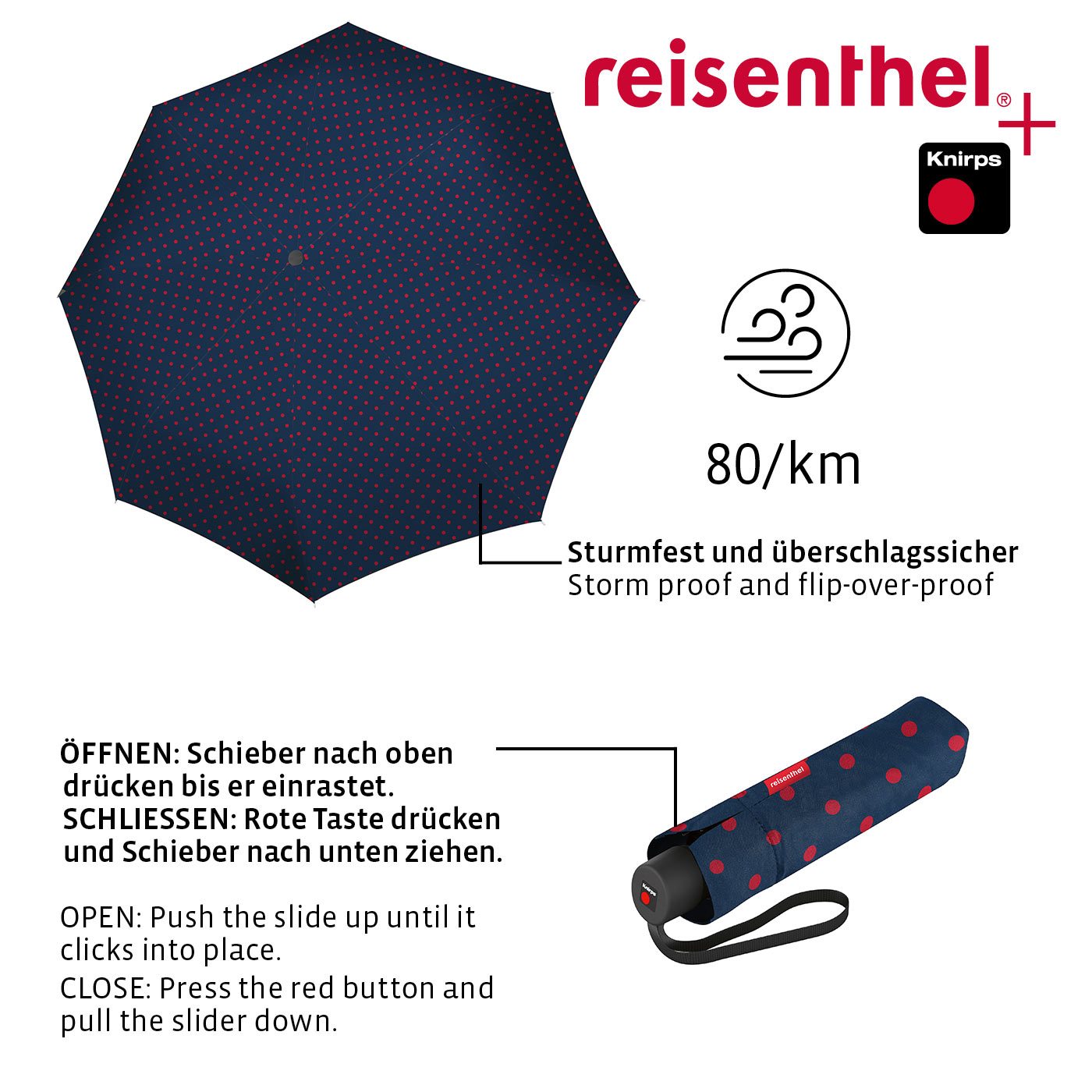 paraguas-umbrella-pocket-classic-mixed-dots-red-reisenthel