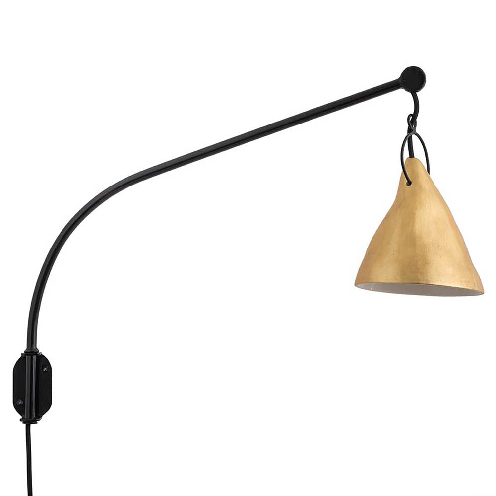 Lámpara de Cerámica Ruca Brazo Móvil Oro 18 x 16 cm Maia Design