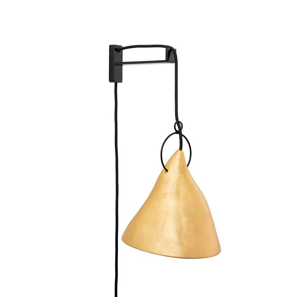 Lámpara de Cerámica Ruca Escuadra de Fierro Oro 22 x 21 cm Maia Design