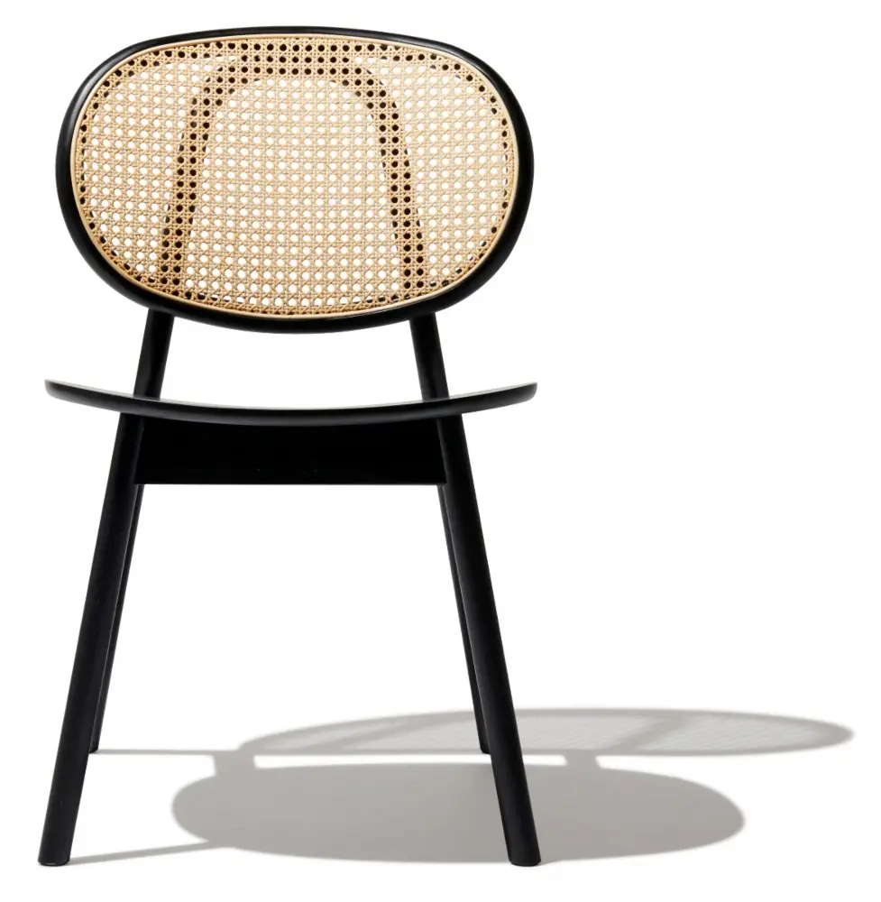 Silla Ame Madera y Rattan 48 x 58 x 82 cm Living Blue - Usado en Exhibición