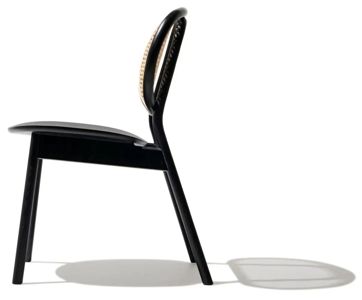 Silla Ame Madera y Rattan 48 x 58 x 82 cm Living Blue - Usado en Exhibición