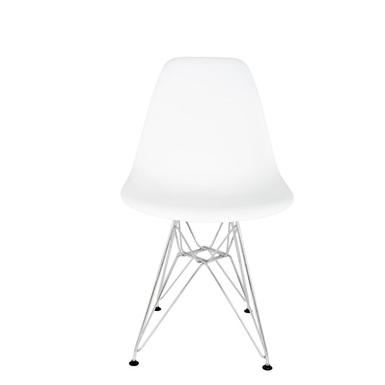 Silla DSW Réplica Eames Base Metal Blanco Form Design