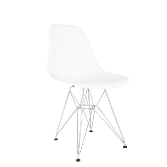 Silla DSW Réplica Eames Base Metal Blanco Form Design