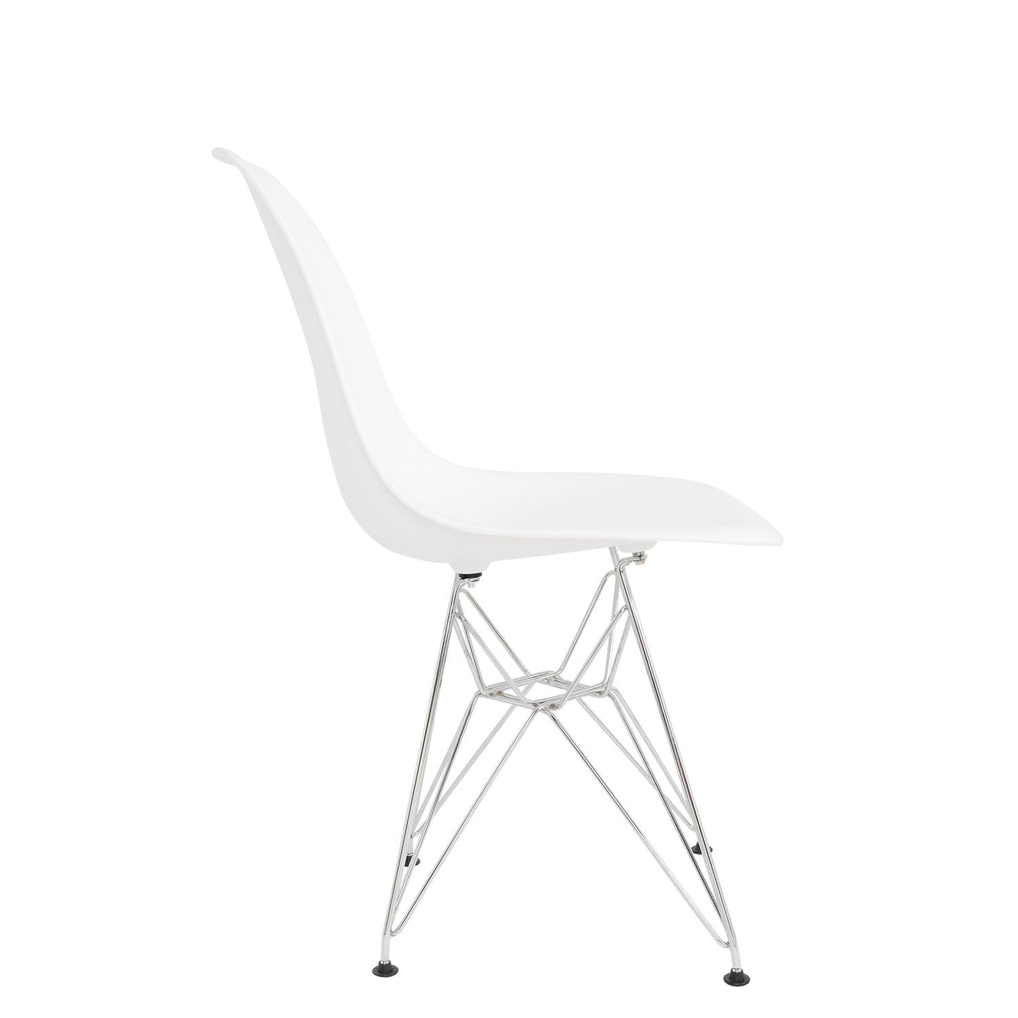 Silla DSW Réplica Eames Base Metal Blanco Form Design