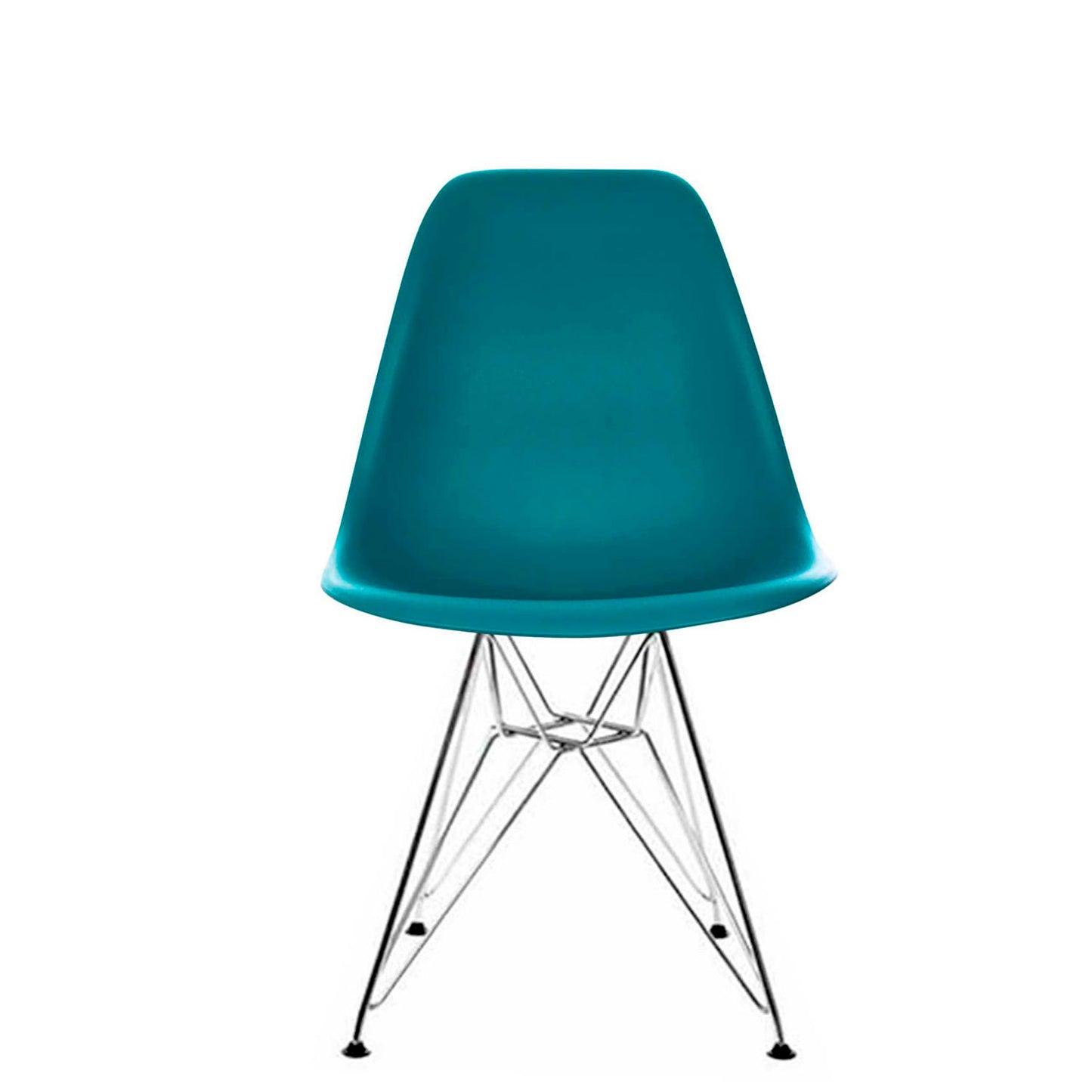 Silla DSW Réplica Eames Base Metal Petróleo Form Design