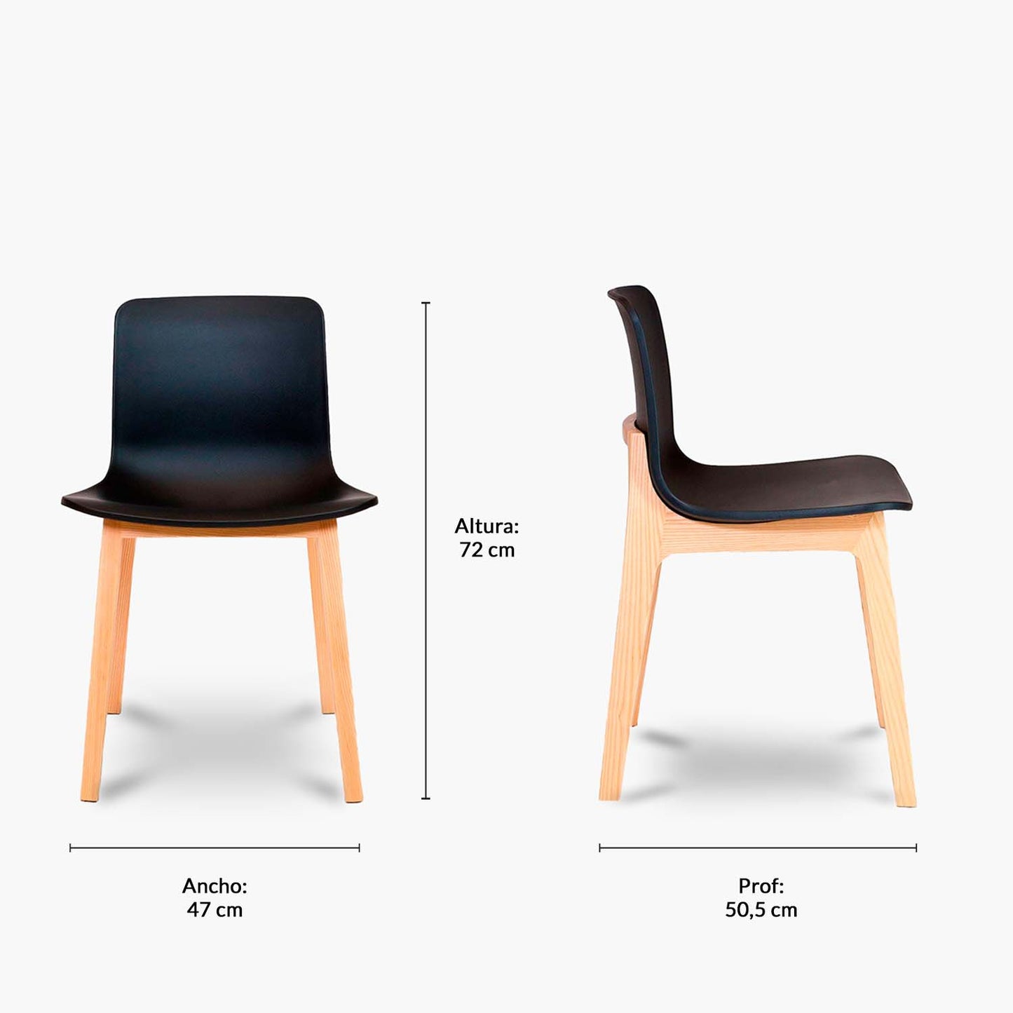 Silla Selena Negro Form Design