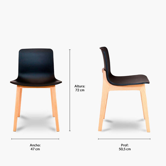 Silla Selena Negro Form Design