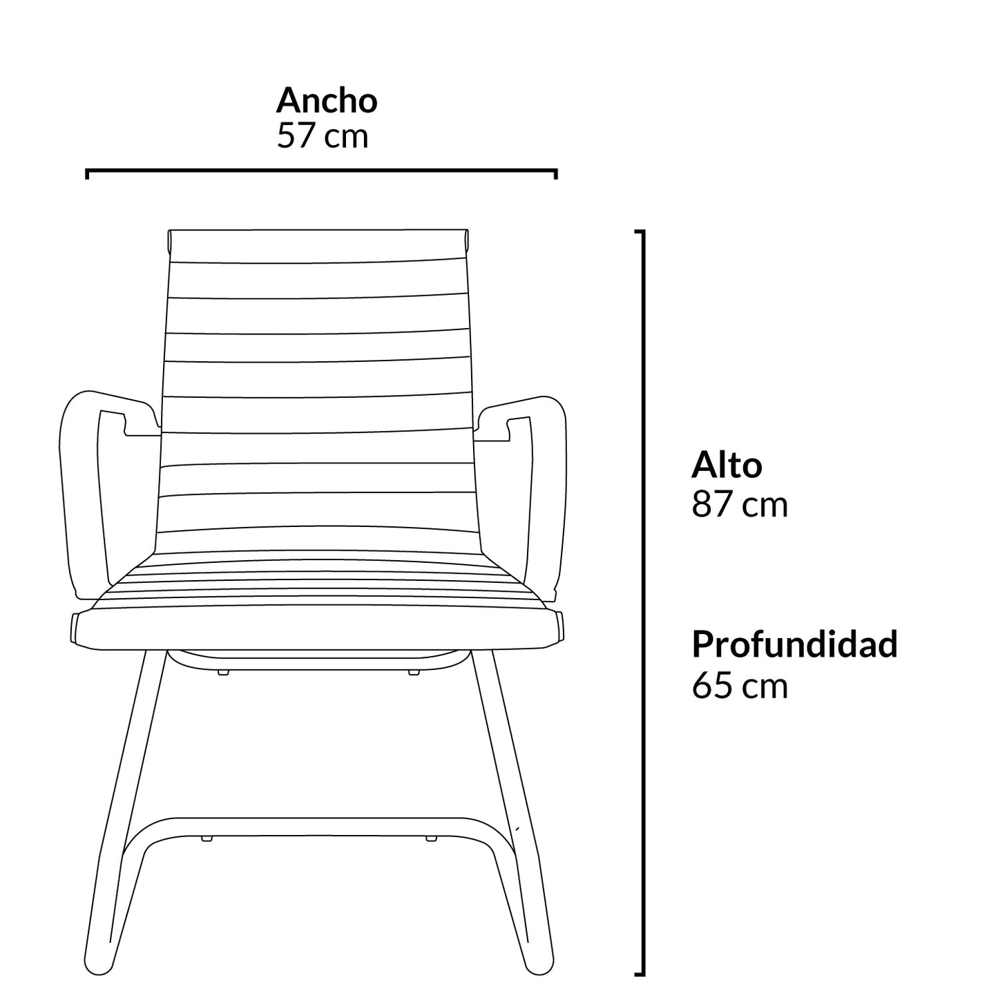Silla Visita Bishop Media Negro Form Design