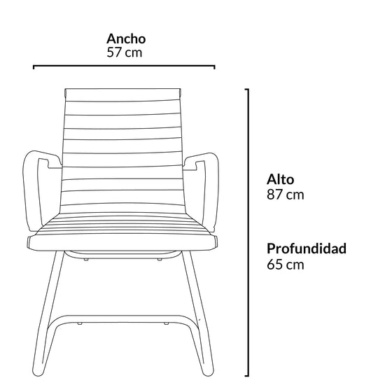 Silla Visita Bishop Media Negro Form Design