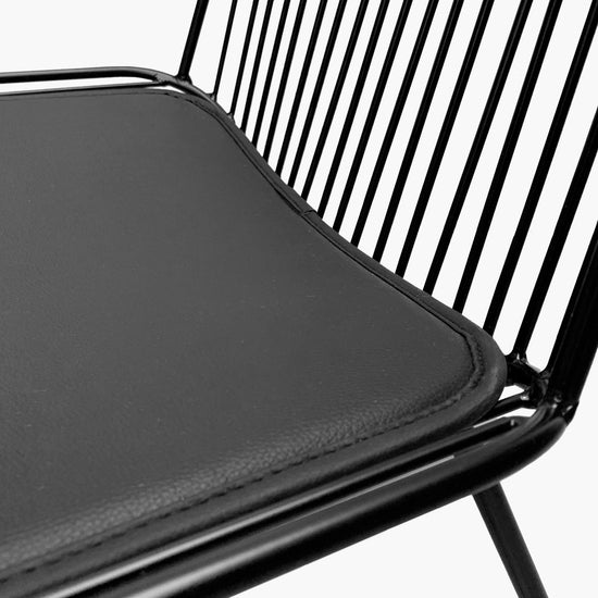 Silla metalica Isabella Negro Form Design