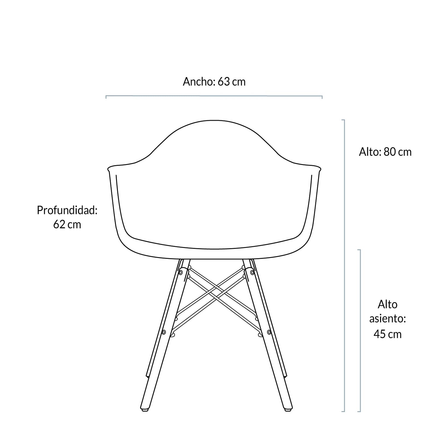Sitial Eames DAW Réplica Blanco Form Design
