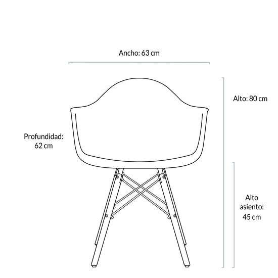 Sitial Eames DAW Réplica Blanco Form Design