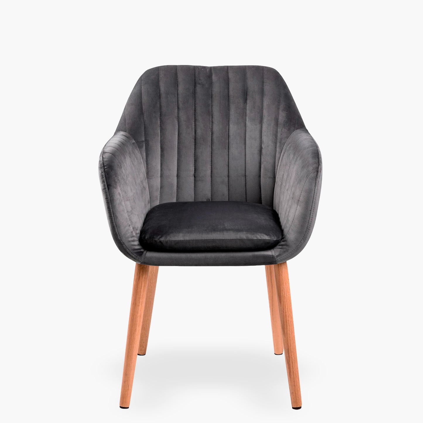 Sitial Terciopelo Emilia Gris Oscuro Form Design