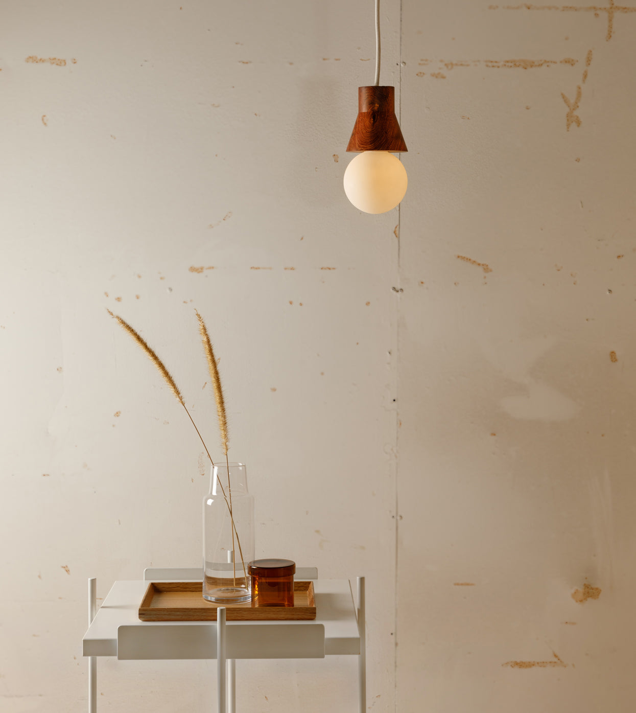 Lámpara de colgar B02 Madera de Espino 10 x 10 x 20 cm