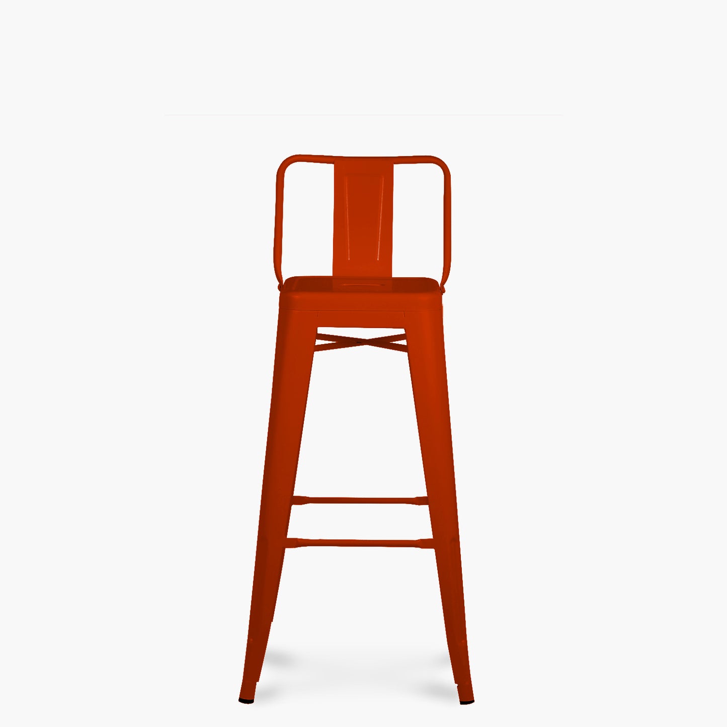Taburete Alto 76 Tolix con respaldo Rojo Form Design