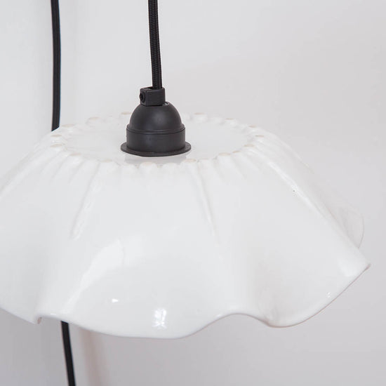 Lámpara  de Cerámica Violacea Escuadra Fierro 9 x 29 cm Maia Design