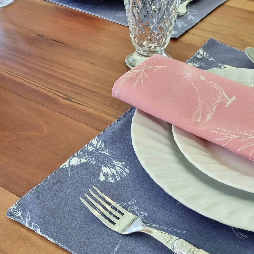 Set 4 Servilletas Aurora Rosado Nicole Pauchard Diseños