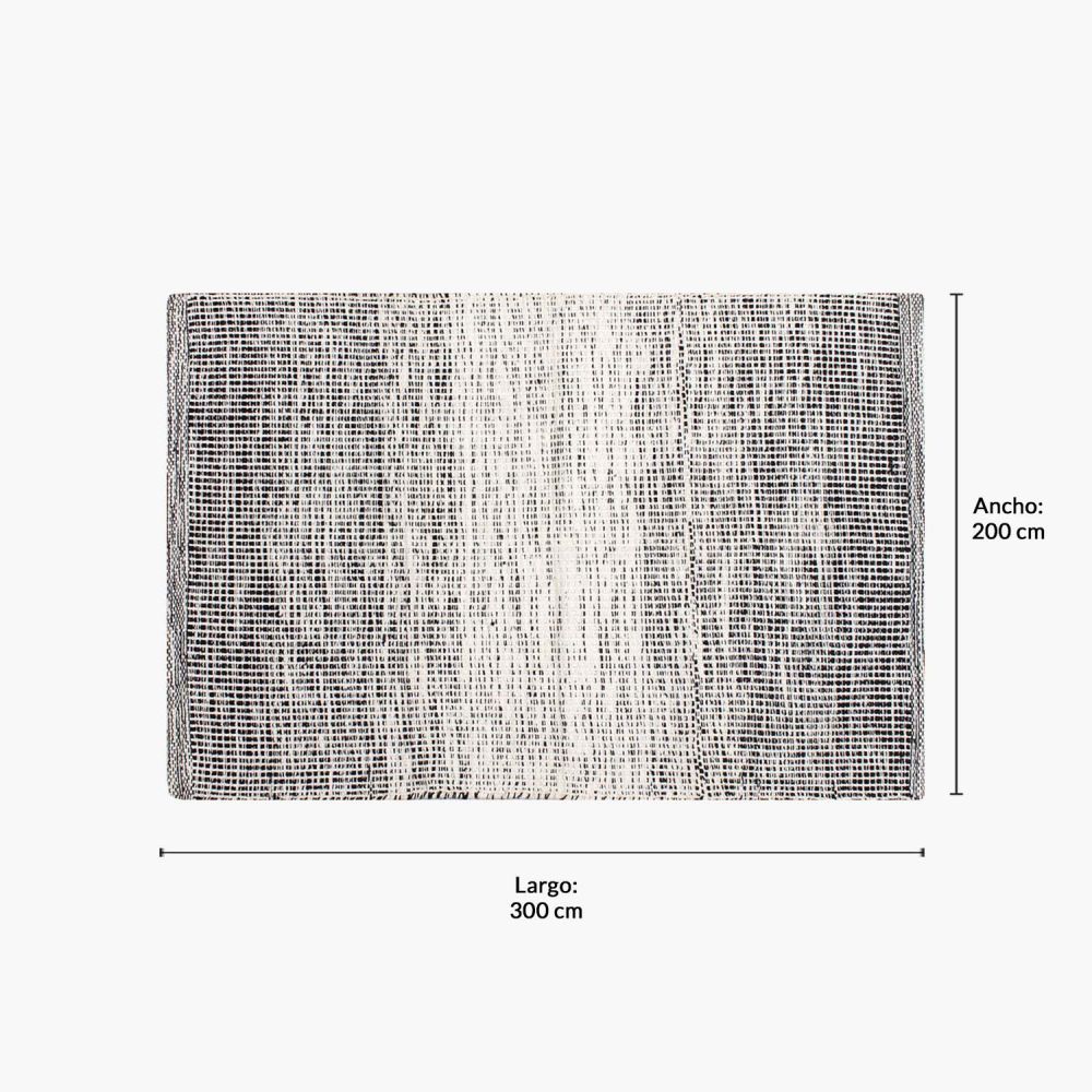 Alfombra Algodon Cairo 200x300cm Negro Form Design