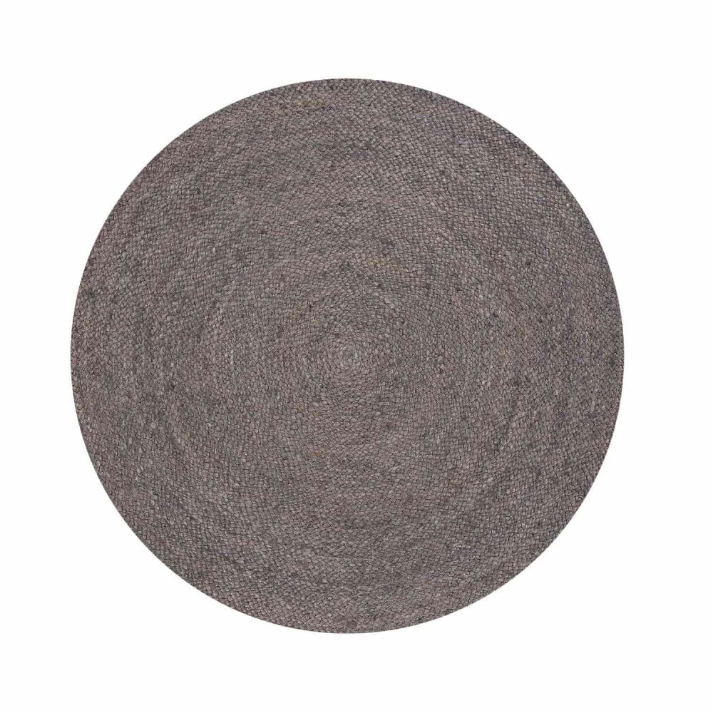 Alfombra redonda Yute Gobi 160 cm Gris Form Design