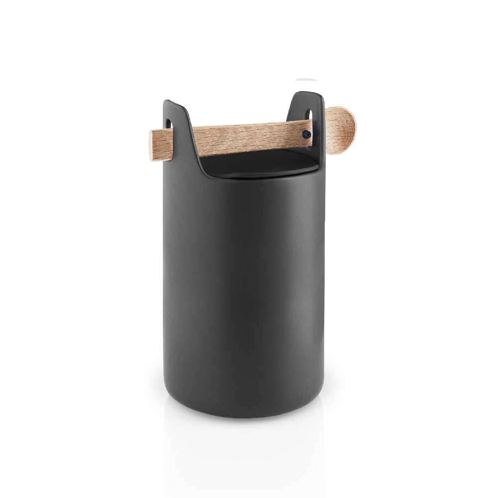 Contenedor con cuchara H20 Negro Eva Solo