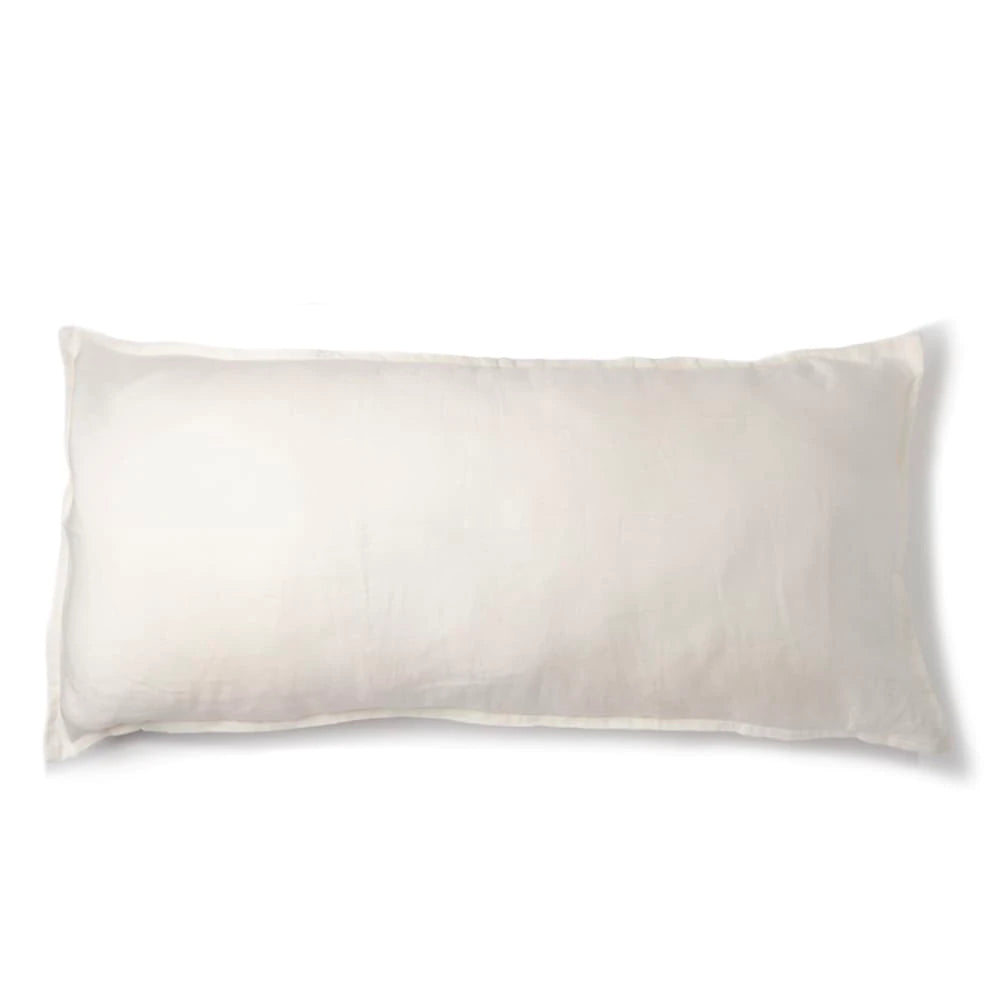 Funda Cojín Lino 90x45 Blanco Estampa