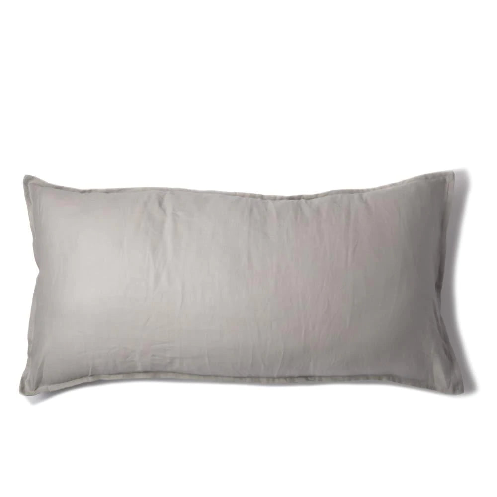 Funda Cojín Lino 90x45 Gris Estampa