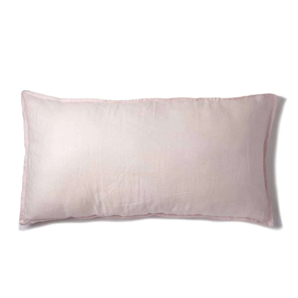 Funda Cojín Lino 90x45 Rosado Claro Estampa
