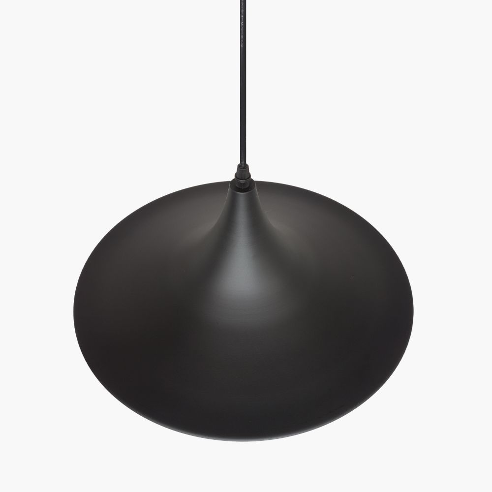 Cargar imagen en el visor de la galería, lampara-de-colgar-beat-shade-wide-negro-form-design

