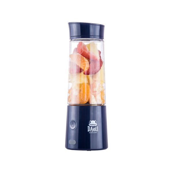 Licuadora Portátil USB 400ml Macaron Azul Davoli