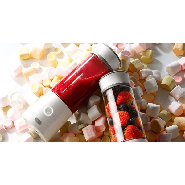 Licuadora Portátil USB 400ml Macaron Blanca Davoli