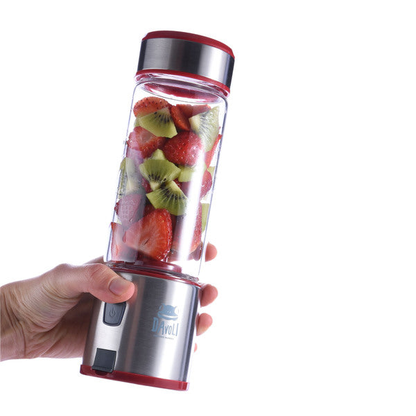 Licuadora Portátil USB de Vidrio 450ml Spow Roja Davoli