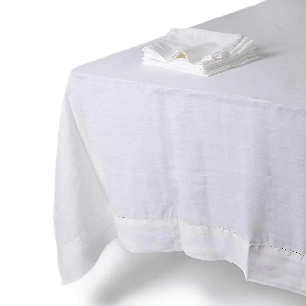 Mantel Lino 260x180 Blanco Estampa