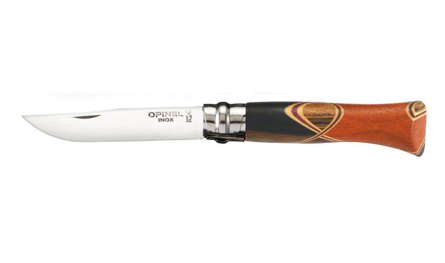 Cuchillo Chaperon N°6 hoja pulida stainless steel con mango de 4 diferentes maderas africanas