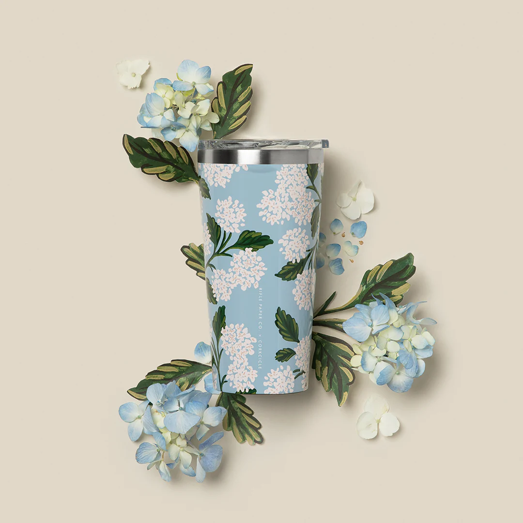 Vaso Térmico 475ml Designer Paper Gloss Blue Hydrangea Corkcicle