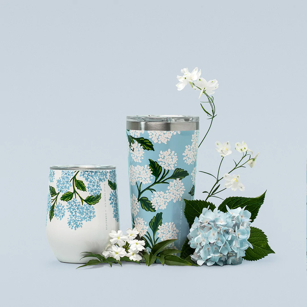 Vaso Térmico 475ml Designer Paper Gloss Blue Hydrangea Corkcicle
