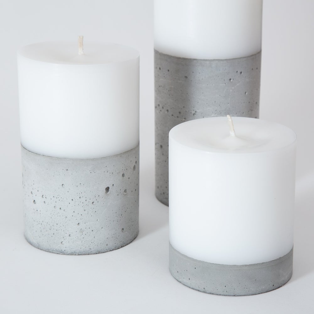 Set 3 Velones con Hormigón Natural Küme